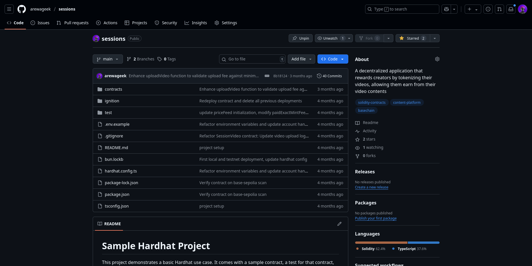 Sessions (Smart Contract)